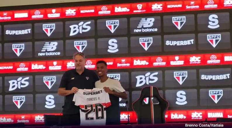  Marcos Antônio explica escolha pelo São Paulo e revela inspiração em Hernanes